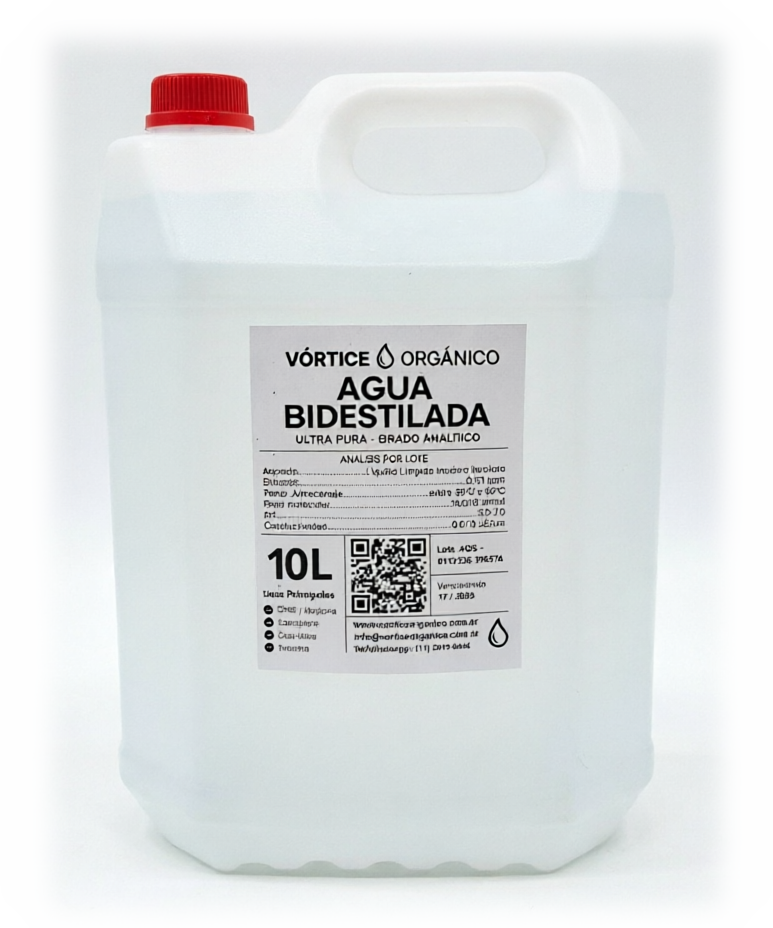 Bidón de 10 litros de agua bidestilada
