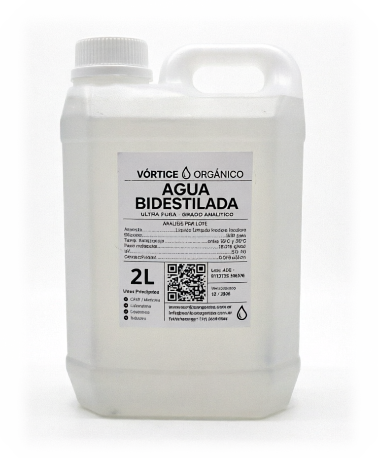 Bidón de 2 litros de agua bidestilada